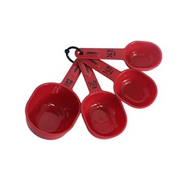 Mirro 4pc Measuring Cups (1/4, 1/3, 1/2, 1cup) Red , 4 Piece , MIR-11318