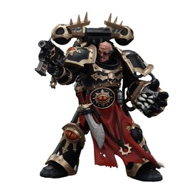 JOYTOY-Warhammer The Horus Heresy 1:18 Action Figure Chaos Space Marines Black Legion Chosen with Bolt Pistol and Power Fist-Collection Model Birthday Gifts