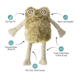 Fringe Studio "I Jump Around 3D Earth Friendly Cotton Canvas Dog Toy, PetShop Collection (718001)