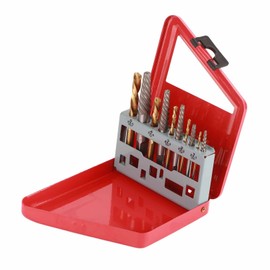 Yosoo Health Gear 10pcs Screw Extractor and Left Hand Drill Bit Set, Easy out Bolt Extractor Set, Left Handed Drill Bits, Broken Bolt Damaged Screw Remover Kit