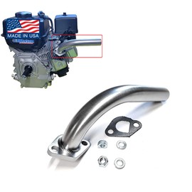 Exhaust Pipe for Predator 212cc, Honda GX160, GX200. Go Kart & mini bikes