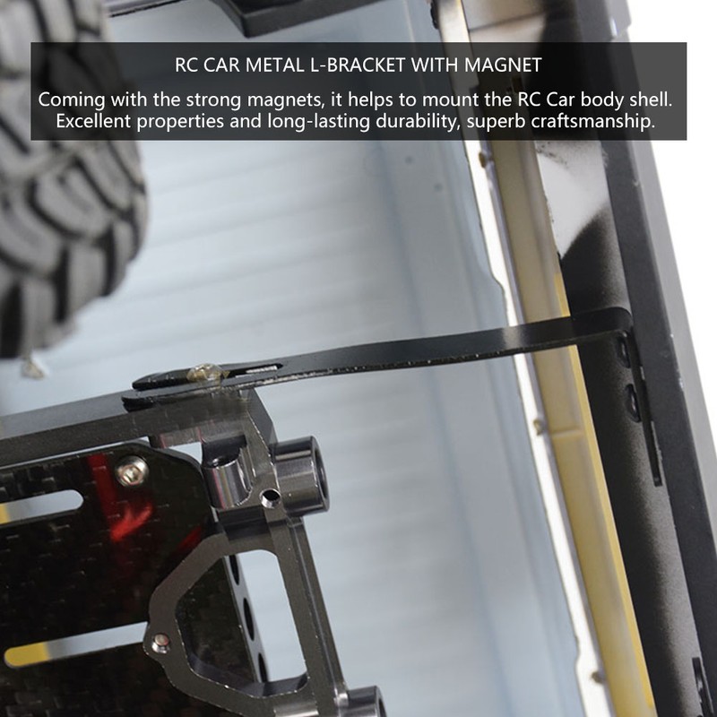 4pcs RC Car Shell Body Mount Metal L Bracket with
