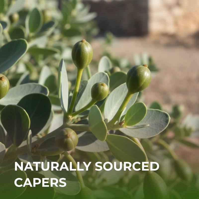 IOS Natural Capotes Capers in Sea Salt, Vegan, Non-GMO, Kosher