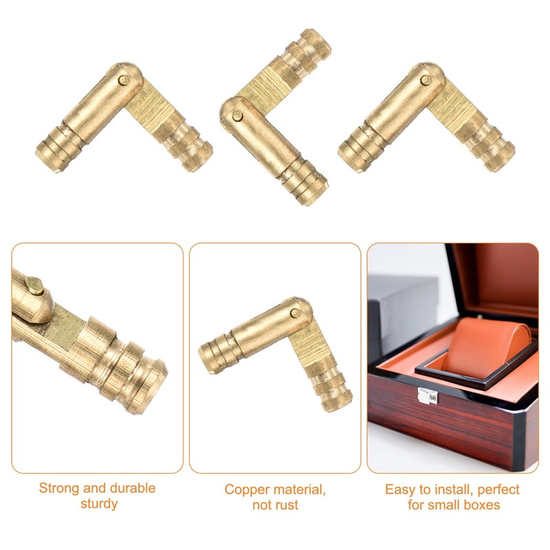 sourcing map 18Pcs Invisible Brass Barrel Hinge, 25x4mm Concealed Hinges,