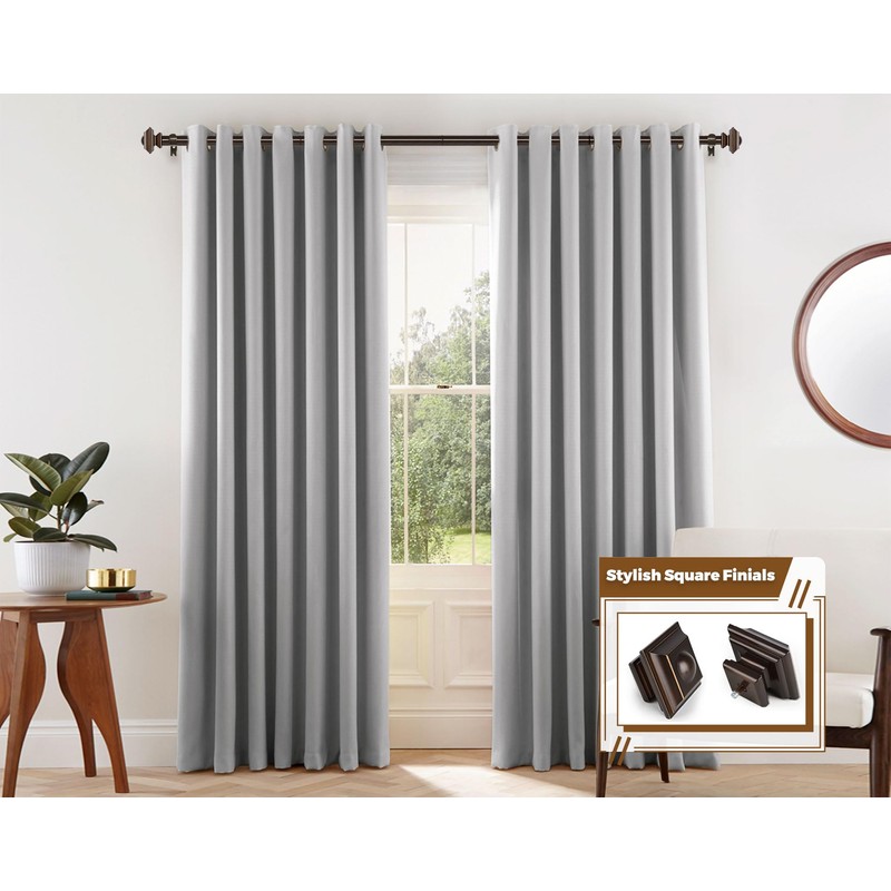 KAMANINA 1 Inch Curtain Rod 32 to 58 Inches (2.6-4.8ft),