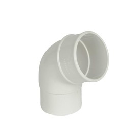 68mm Round Gutter Pipe 112 Degree Offset Bend| DownPipe Fittings White- Pack of 2