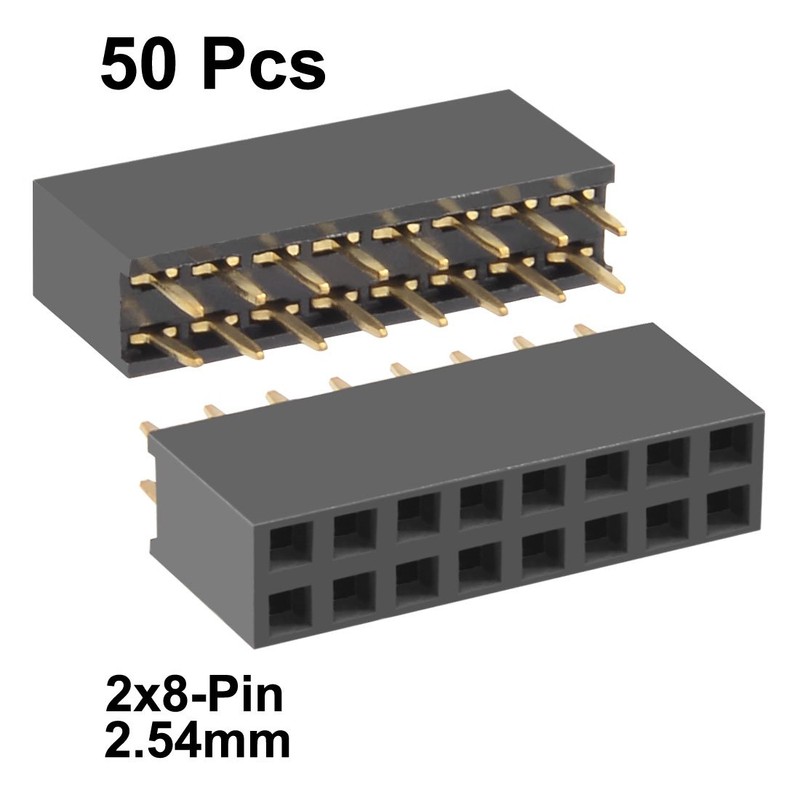 sourcing map Pack of 50 2.54 mm Pitch 2 x