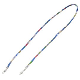 Pearl CS-34 050716 Glasses Chain, Glasses Strap, 27.6 inches (70 cm), Polyester Crepe, Anti-Slip Glasses Band, Made in Japan, Crepe Blue, Blue