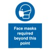 Pack of five - Face masks required beyond this point