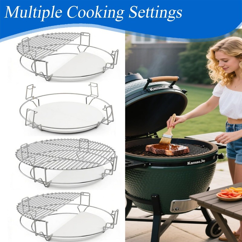 Cmanzhi S24 (1-Pack) Cooking Grate System Grilling Accessory for Weber