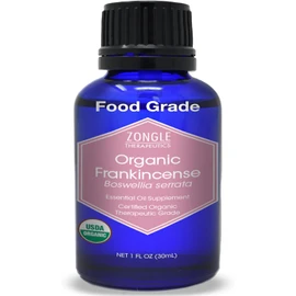 Organic, Frankincense Essential Oil, Food Grade, for Face – 100% Pure, Frankincense, Resin, Oil, Boswellia Serrata, Edible, by Zongle Therapeutics, 1 OZ