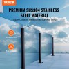 Tempered Glass Clamp 37.4 In Height 304 Stainless Steel Right