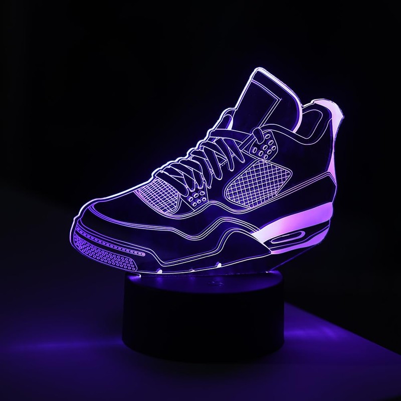 EXIGENT 3D LED Light Sneakers Lamp Acrylic Illusion Night Flashing