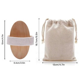 Davilis® Wooden Body Brush Dry Exfoliating Brush with Natural Bristles to Remove Cellulite and Dead Skin and Promote Lymphatic Drainage