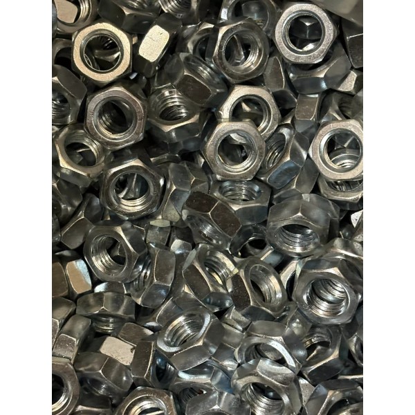 Unbranded (150) Hex Jam Nut 5/8-11 Thread - Zinc Plated