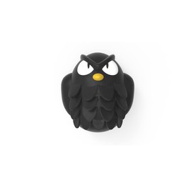 AÏKO Dog Toy | Large and Medium Size Pet Tough Toys for Chewers Teeth Interactive Accessories Owl Treat-Dispensing Rubber All Breeds, Black