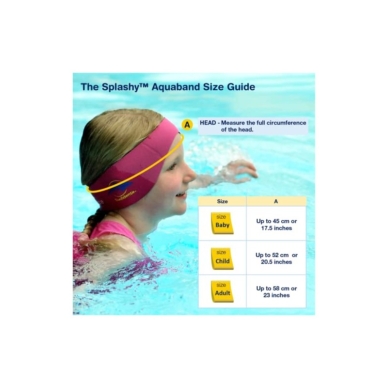 Konfidence Aquaband Swimming Ear Band - Pink (Adult)