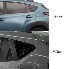 TLIFORT for Subaru Crosstrek 2024 Rear Side Window Louvers Air Vent Scoop Shades Trim, Glossy Black