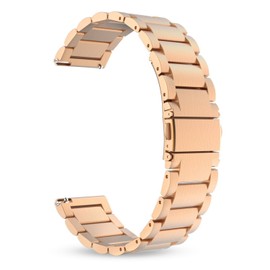 Fossil Julianna Bands, YOUkei Stainless Steel Metal Replacement Straps for Women's Gen 5 /Fossil Julianna HR (Rose Gold)