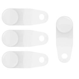 Facaimao 50 Pcs Traverse Rod Slides White Plastic Snap-in Traversing Slides for Curtain Rod Carrier Slidesfor Window Door Shower Curtain