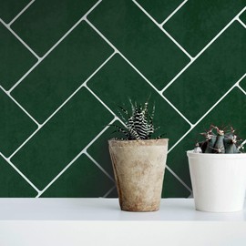 Herringbone Subway Tile Stencil for Painting | Bathroom Kitchen Wall Floor Stencils