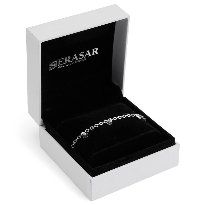 SERASAR Tobillera Moneda Signo Señoras Joyería 18K Plata esterlina Tobillera