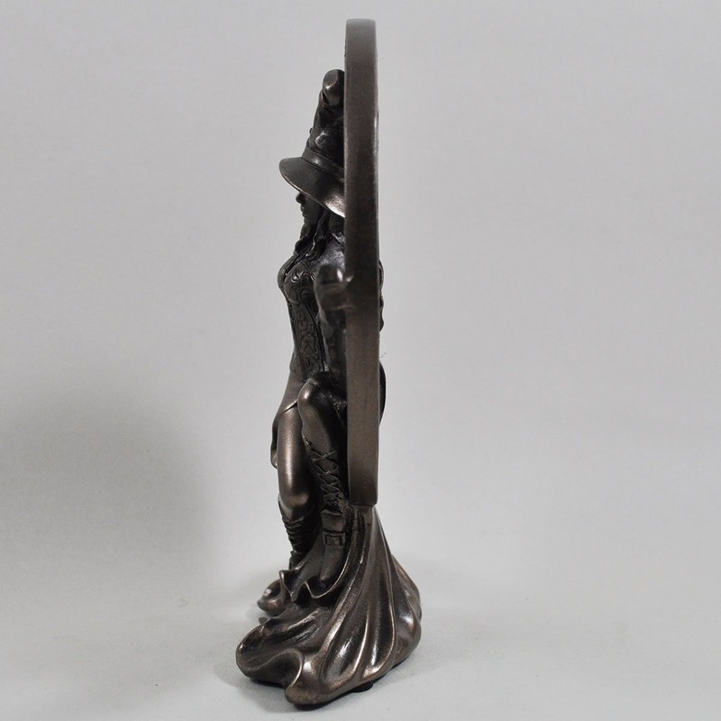 Fiesta Studios Witch with Celtic Moon, Bronze Ornament. H17cm