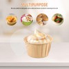 DECHOUS 50pcs Cupcake Liners with Lids Paper Cupcake Cups Mini