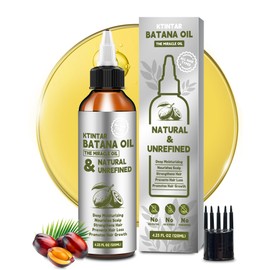 Ktintar 100% Natural Raw Batana Oil for Hair Growth, Dr Sebi Hair Growth Oil From Honduras, Thicker & Stronger Hair, Prevents Hair Loss, Eliminates Split Ends 4.23 Fl Oz (Pack of 1)