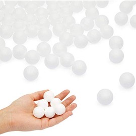 LOMIMOS 300pcs 1 Inch White Foam Balls, Mini White Styrofoam Balls for Arts & Crafts DIY School Projects Making Supplies