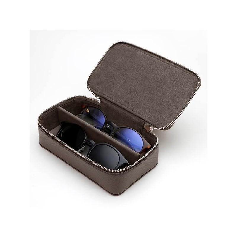 Color Chart Leather Glasses Case (2 Pack) (84 Anchor Gray)