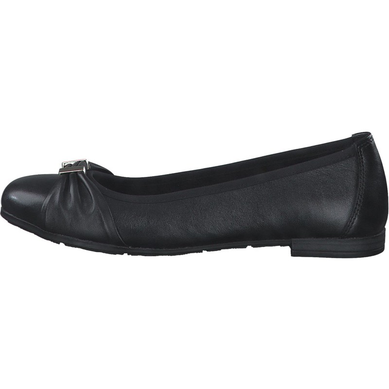 MARCO TOZZI Women's 2-2-22102-20 Ballet Flats, black