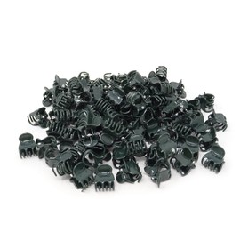HONBAY 100PCS Dark Green Orchid Clips Tiny Plastic Plant Clips Orchid Support Clips for Supporting Stems, Vines, Stalks to Grow Upright
