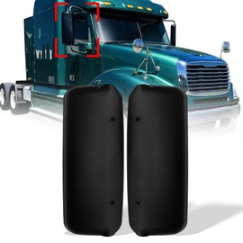 High Soar Chrome Door Mirror Covers Pair for Freightliner Columbia Trucks 2005-2015 (Driver and Passenger Side)