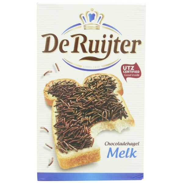 Deruyter Chocoadehagel Melk(Milk Chocolate Sprinkles), 14-Ounce Boxes (Pack of 3)