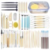 57PCS Ceramic Clay Tools Set, Modeling Pottery Sculpting Tools Kits