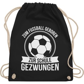 Shirtracer - Gym Bag Backpack - First Day of School & First Day of School Gift - Born to School Forced to School, 1 black