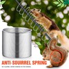 Qualirey 6 Pcs Metal Squirrel Baffle Squirrel Proof Spring for