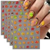 IDDFEVE Embossed Fall Nail Art Stickers, 5D Thanksgiving Day Nail