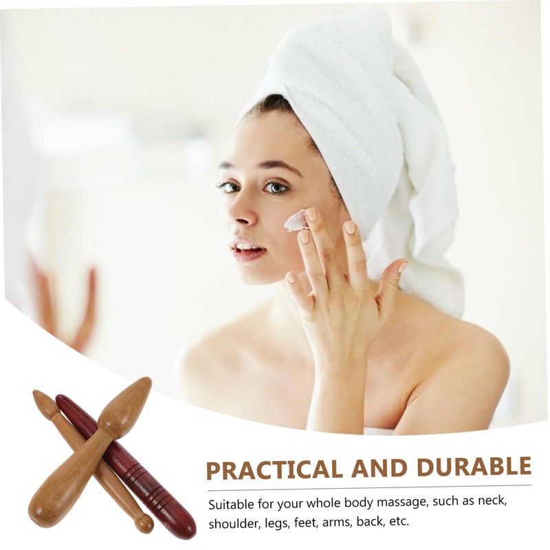 SAFIGLE 3Pcs Foot Massage Sticks Natural Acupoint Pressure Rods for