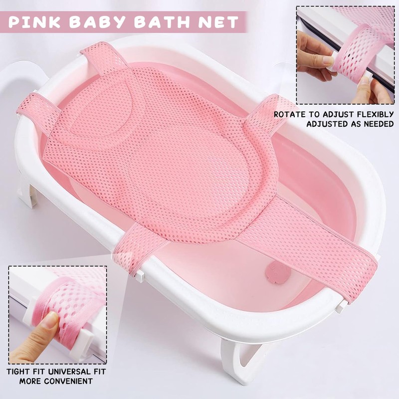Baby Bath Net Baby Non-Slip Safety Belt Adjustable Quick Dry