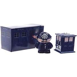 Ceramic Policeman and Police Box Salt and Pepper Set