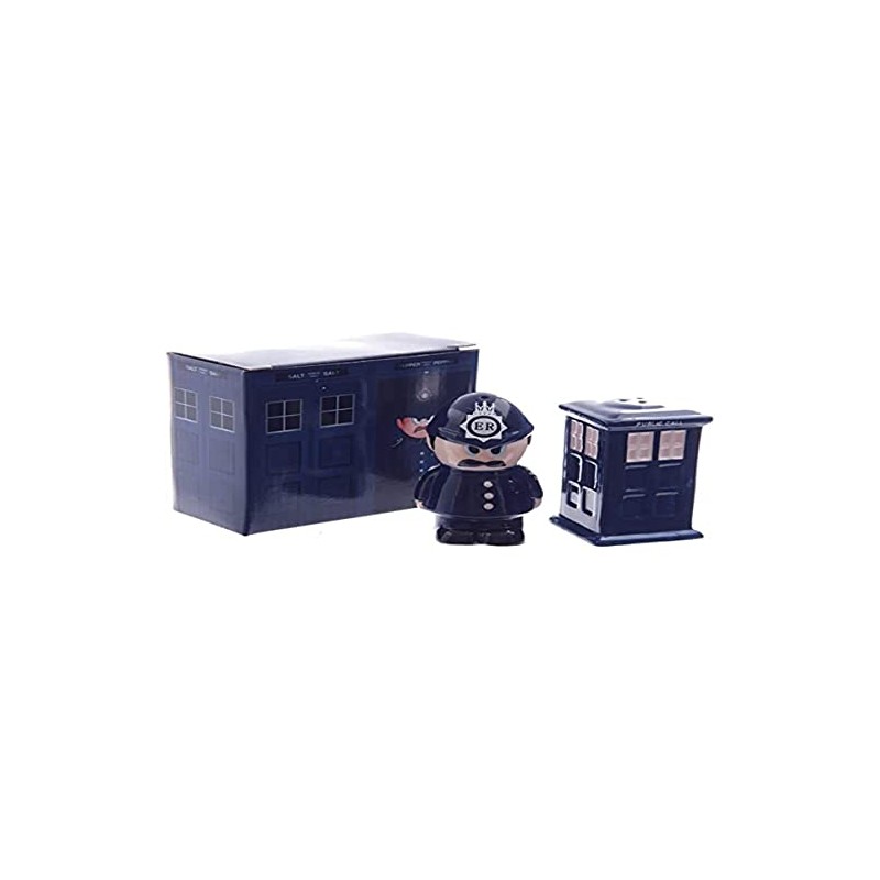 Ceramic Policeman and Police Box Salt and Pepper Set