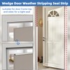 Wedge-Shape Window Weather Stripping Door Frame Seal Strip 2Pcs×196" White,Upgrade