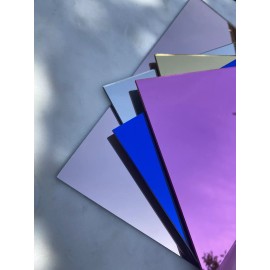 Unbranded Acrylic Sheets for Glowforge Laser Blue, Pink, Silver, Rose gold Set Of 4