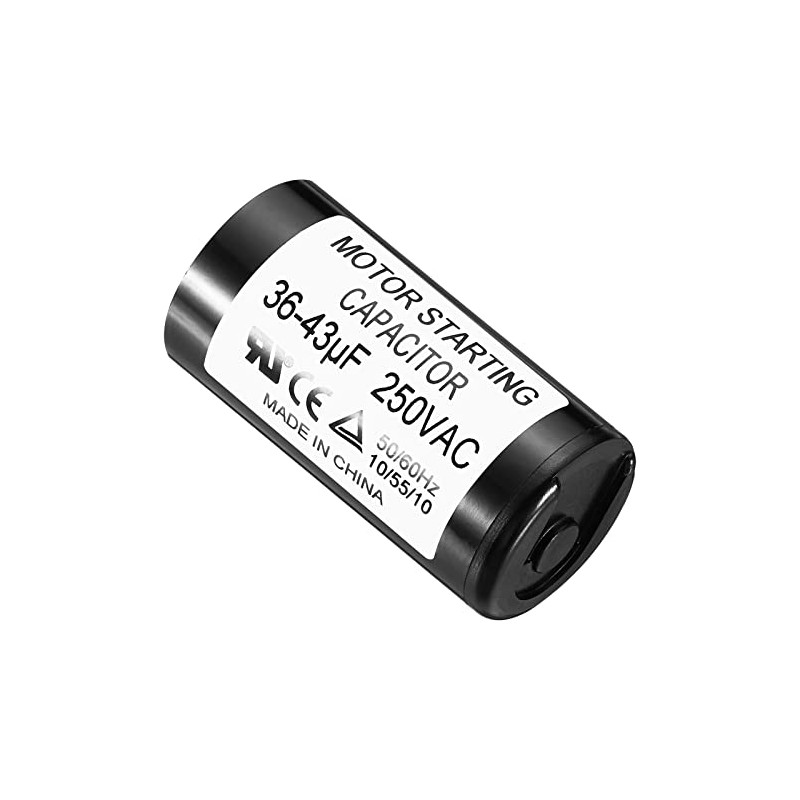 Patikil Condensador de arranque del motor, 36-43uF/Mfd 250V 50/60Hz CD60