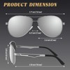 CGID GA61 Premium Al-Mg Alloy Pilot Polarized Sunglasses UV400, Full