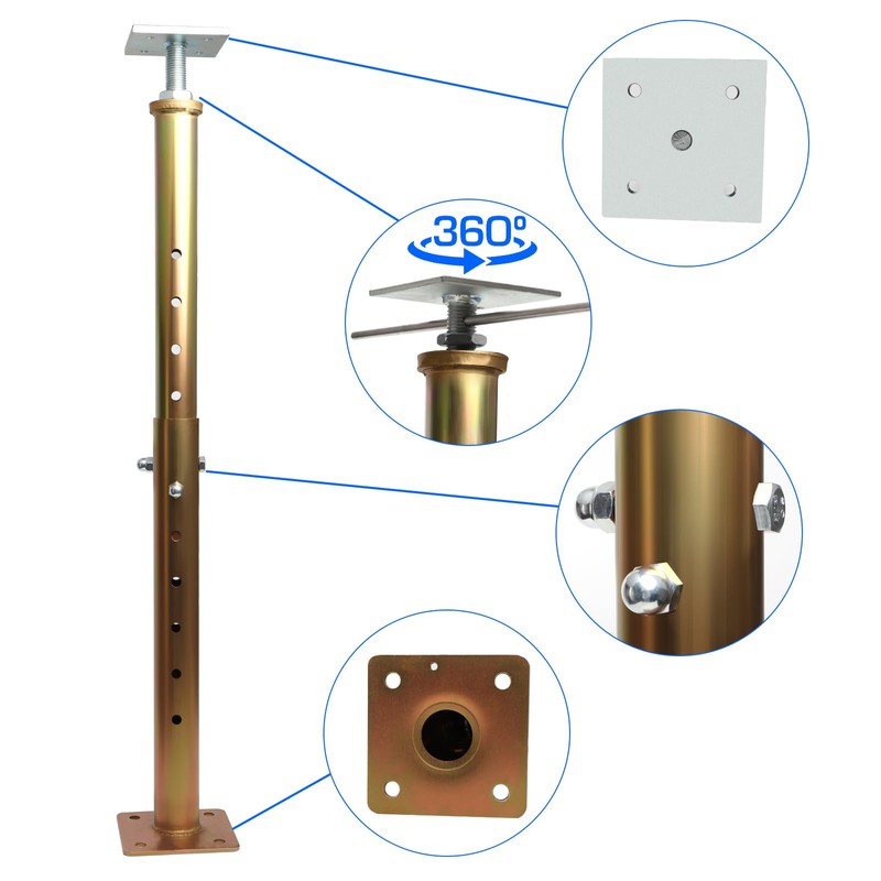 OPERMAXER 4 PCS Basement Floor Jack 19"- 36"(1'7"-3’), Adjustable Floor