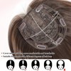 Megito Hair Topper 12inch Clip in Synthetic Hair Toppers for