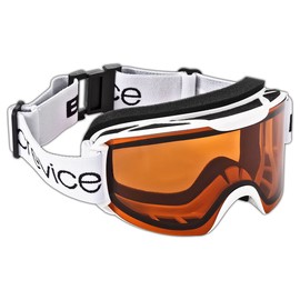 Black Crevice Adult's Ski Goggles, Unisex, Skibrille, Weiß/Orange, One Size
